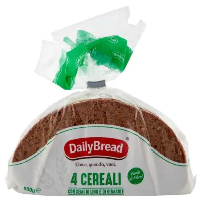 DAILYBREAD Pane 4 Cereali Con Semi di Lino e Girasole 500 gr