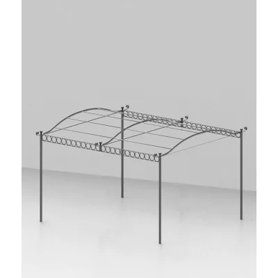 Unopiù Pergola autoportante TIBISCO senza copertura da 376x366/413 cm - IN PROMOZIONE FINO AL 6/07