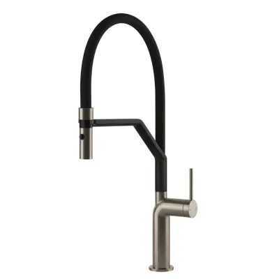 Gessi Miscelatore semi pro monocomando con doccetta estraibile Stelo Collection 60315 149 finitura Finox - IN PROMOZIONE FINO AL 6/07