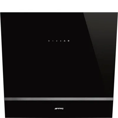 Smeg Cappa a parete KV26N finitura vetro nero da 60 cm