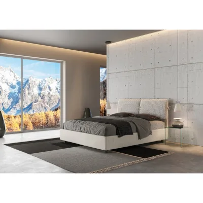 Ityhome Letto matrimoniale Mados in tessuto Aragona 1 da 160 cm