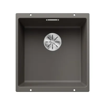 Blanco Lavello a una vasca SUBLINE 400-U Total Black 2527349 finitura grigio vulcano da 43x46 cm - Sottotop