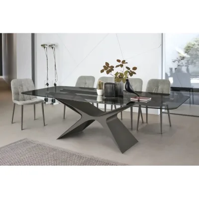 Sedit Tavolo fisso Baltik con struttura in metallo e piano a scelta