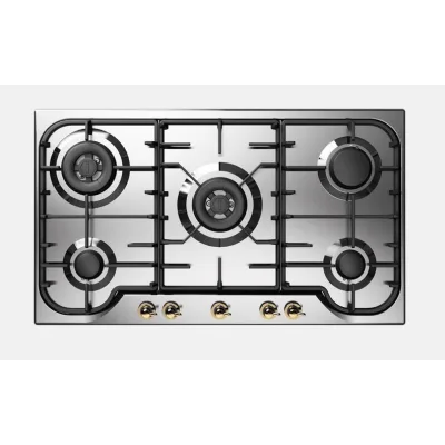 Ilve Piano cottura gas Nostalgie HCB90CCN in acciaio inox/cromo da 86 cm - IN PROMOZIONE FINO AL 6/07