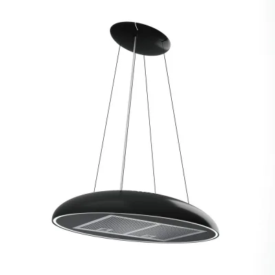 Airforce Cappa a isola filtrante ECLIPSE BL/F/90 CCECL9078 finitura nero da 90 cm