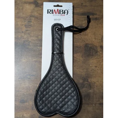 Paddle sculacciatore cuore lusso nero 35 cm pesante pelle PU nero frustino sexy