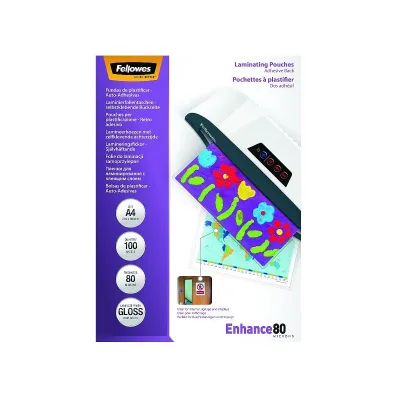 FELLOWES LEONARDI CF100POUCH ENHANCE80 A4 75M ADESIVE 5302202