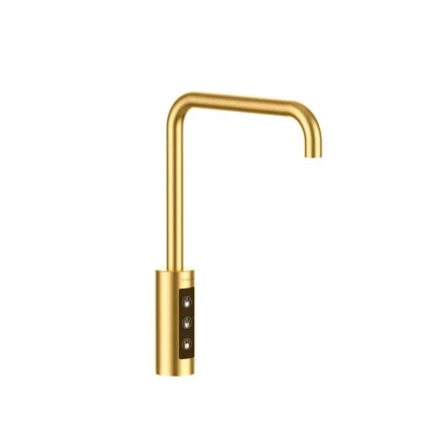 ProAcqua Miscelatore con comando elettronico a 3 vie OMIN 1801112 finitura oro spazzolato - con set depuratore