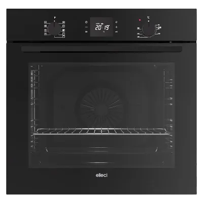 Elleci Forno elettrico termoventilato URBAN PLUS FVUP601BKNB finitura vetro BK nero da 60 cm