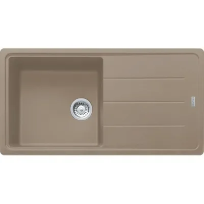 Franke: Lavello una vasca con gocciolatoio Boston BFG 611-97 114.0490.336 finitura fragranite oyster da 97x50 cm