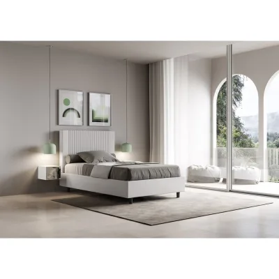 Ityhome Letto una piazza e mezza Goya in similpelle da 120 cm