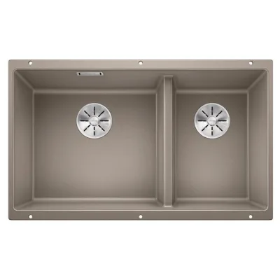 Blanco | Lavello due vasche SUBLINE 430/270-U 1523158 finitura tartufo da 75.5x46 cm - Sottotop