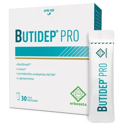 Butidep pro 30 stick orosolubili da 1,35 g senza glutine naturalmente privo di lattosio