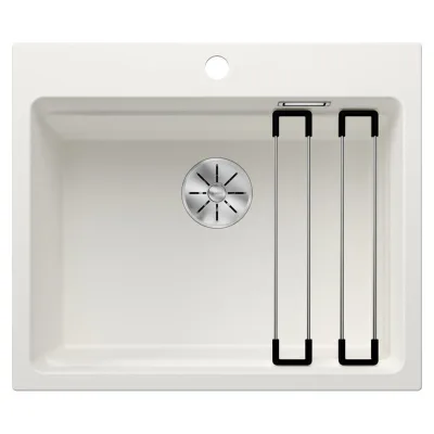 Blanco Lavello a una vasca ETAGON 6 Dark Steel 4524543 finitura bianco da 60x51 cm - Sopratop