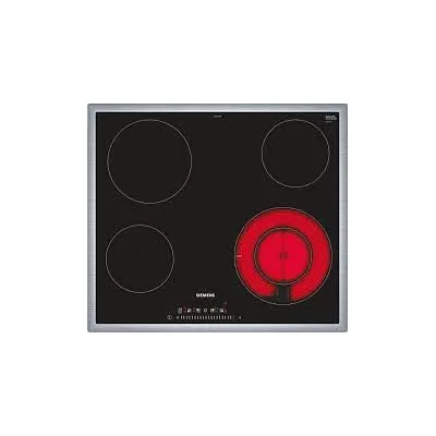 Siemens Piano cottura elettrico ET645FFN1E in vetroceramica nero con cornice inox da 60 cm