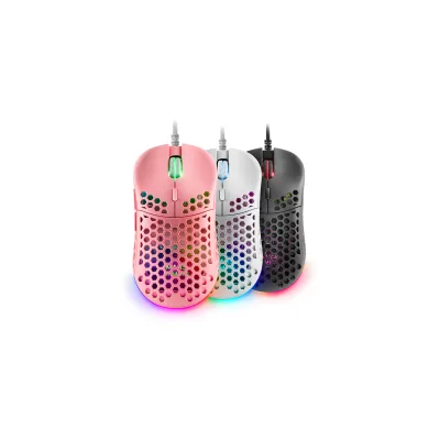 MOUSE GAMING MARS MM55 12800 dpi Alloggiamento del pannello perforato Bianco