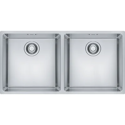 Franke: Lavello due vasche Maris Incasso Semifilo/Filotop MRX 220 40-40 127.0525.283 finitura inox satinato da 86,1x43,6 cm