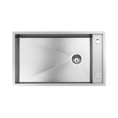 Foster Lavello una vasca 1237 050 finitura acciaio inox da 75x44 cm