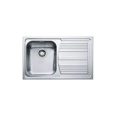 PRONTA CONSEGNA - Franke: Lavello una vasca con gocciolatoio a destra Logica Line LLX 611 101.0085.772 finitura inox satinato da 79x50 cm
