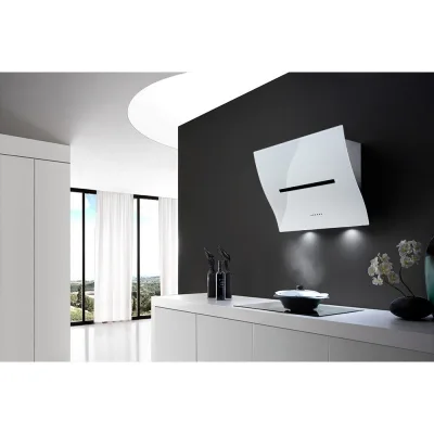Airone Cappa a parete Boheme finitura vetro bianco da 80 cm