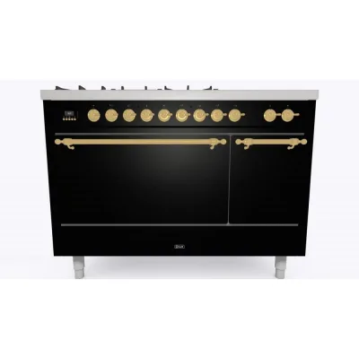 Ilve Cucina P12N da incasso Nostalgie P12SQNE3 doppio forno cieco e piano cottura 5 fuochi con coupe de feu da 120 cm