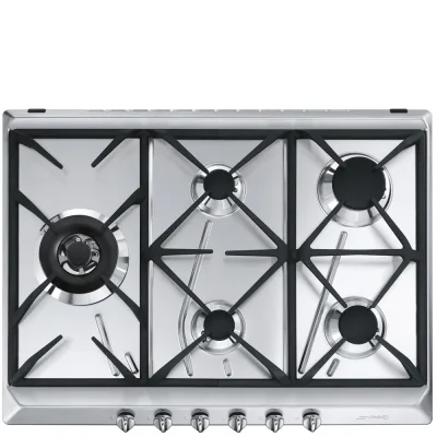 Smeg Piano cottura a gas SRV575GH5 finitura inox da 70cm - IN PROMOZIONE FINO AL 30/06
