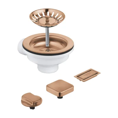 Grohe Set di scarico per lavelli a 1 vasca 40996DL0 finitura oro rosa spazzolato