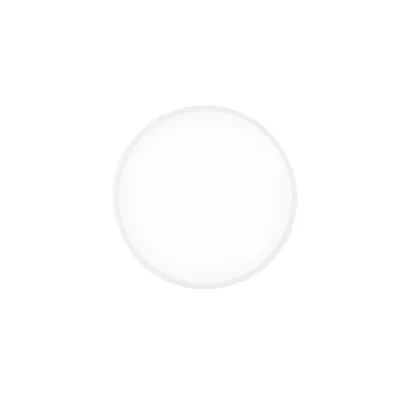 Plafoniera circolare in metallo e acrilico bianco, 1 LED 24W, CCT, 41x41cm