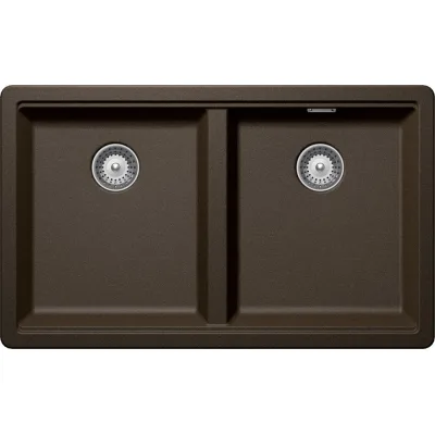 Schock Lavello due vasche GALAXY N200U GALN200U87 finitura bronze da 73.2x43.8 cm