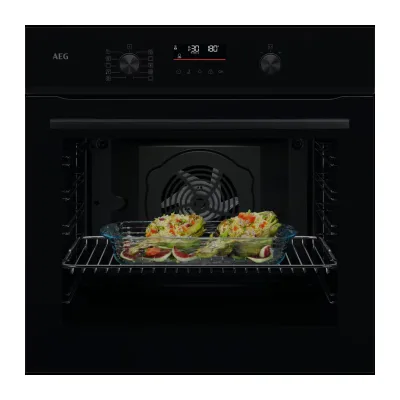 PRONTA CONSEGNA - AEG Forno SurroundCook pirolitico da incasso NBU 5P431 SB finitura nero lucido da 60 cm