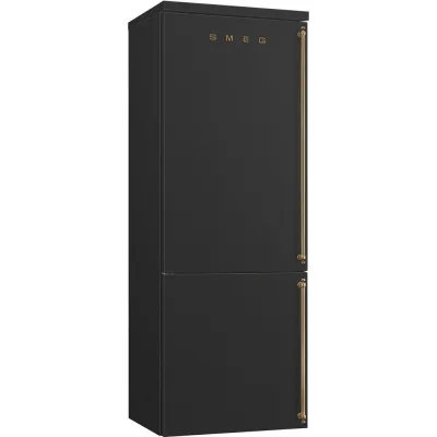 Smeg Frigorifero combinato a libera installazione con cerniera a sinistra FA8005LAO6 finitura antracite da 70 cm