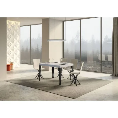 Itamoby Tavolo allungabile Paxon in nobilitato e talaio in ferro antracite da 130(390)x90 cm