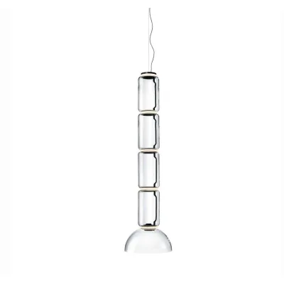 Flos Lampada a sospensione Noctambule Suspension 4 Low Cylinder Bowl finitura nero