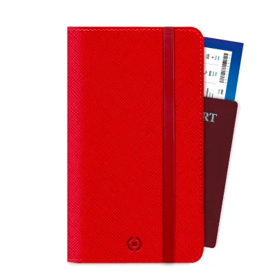 CELLY VENERE PASSPORT FOLDER RED PASSPORTVRD