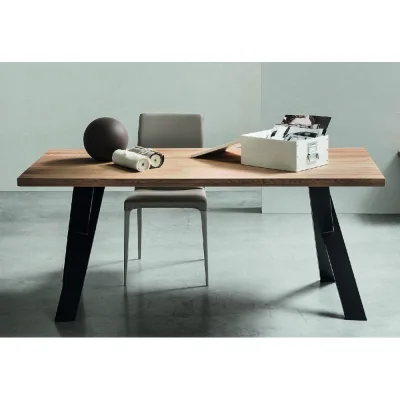 Maronese Acf Tavolo fisso CLUB con struttura in metallo e piano in legno da L.180 cm