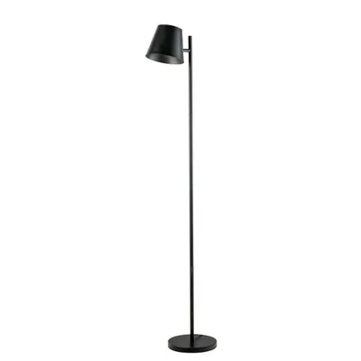 Piantana moderna in metallo grezzo grigio, 1 luce E27, 37x160cm
