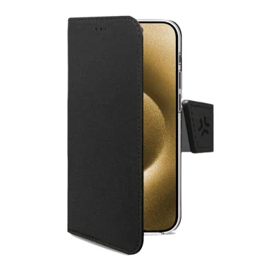 CELLY WALLY CASE IPHONE 16 PLUS BLACK WALLY1080