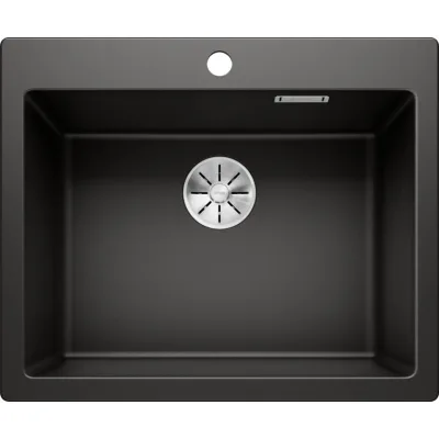 Blanco Lavello una vasca PLEON 6 1525953 finitura nero da 61.5x51 cm - Sopratop