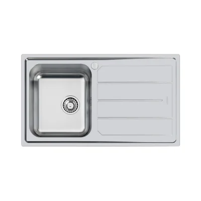 Foster Lavello una vasca con gocciolatoio a destra 5186 062 finitura acciaio inox da 86x50 cm - IN PROMOZIONE FINO AL 30/06