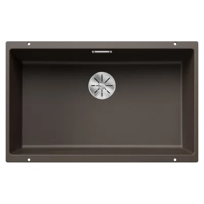 Blanco Lavello a una vasca SUBLINE 700-U Platinum 5523451 finitura caffè da 73x46 cm - Sottotop