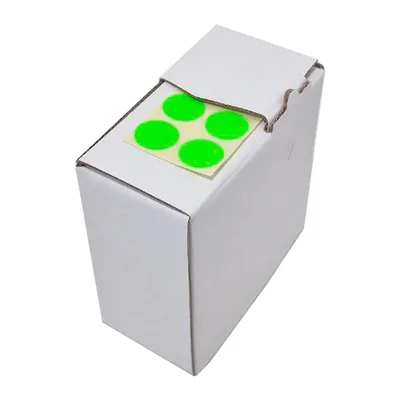 Bollini adesivi Segnafalli Verde fluo - Ø 20mm, 2000 pezzi