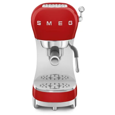 PRONTA CONSEGNA - Smeg Macchina da caffè espresso manuale ECF02RDEU finitura rosso