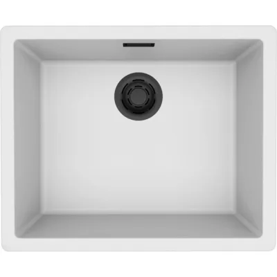 Elleci Lavello una vasca ZEN-F 105 LKZ10596F01 finitura composito K96 bianco da 54.8x44.8 cm