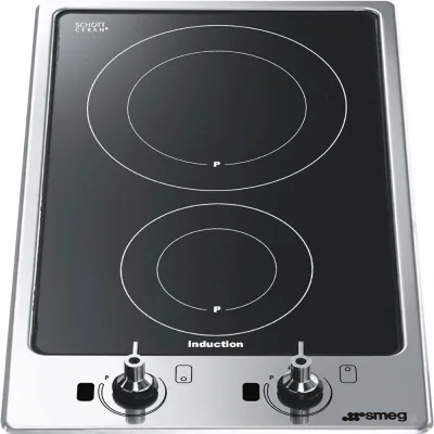Smeg S Piano cottura domino a induzione PGF32I-1 in acciaio inox da 30 cm