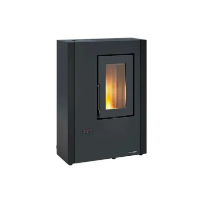 Extraflame Stufa a pellet ermetica ventilata slim LUISELLA 5.0 MAXI 1294902 finitura nero