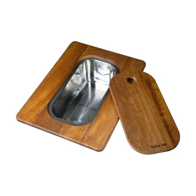 Foster Tagliere con vaschetta 8644 044 finitura iroko da 31.7x42 cm