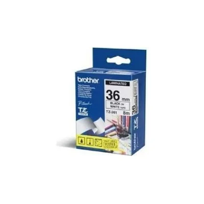 NASTRO ETICHETTE ORIGINALE LAMINATO BROTHER TZE261 Larghezza 36 mm x 8 metri