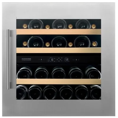 Dunavox Cantinetta vino da incasso/sottotop SPIRIT-25 DVS-25.65DSS finitura inox da 59 cm