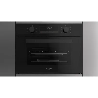 Fulgor Forno compatto a vapore FUTGSO 4505 MT GBK finitura vetro nero da 60 cm
