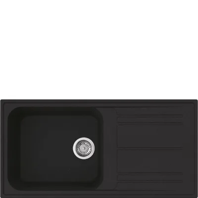 Smeg Lavello una vasca con gocciolatoio LZ150A2 finitura antracite da 100 cm